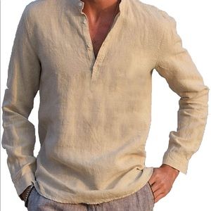 Men’s Linen Henley